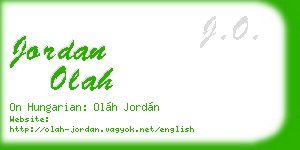 jordan olah business card