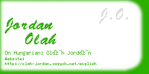 jordan olah business card